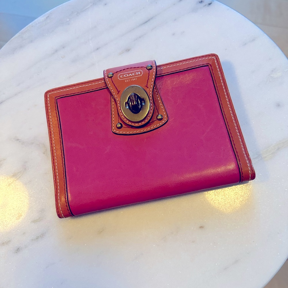 Coach, all leather, easy to carry photo album